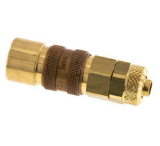 Messing DN 5 Braun Luftkupplungsmuffe 6x8 mm Überwurfmutter