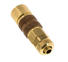 Messing DN 5 Braun Luftkupplungsmuffe 6x8 mm Überwurfmutter