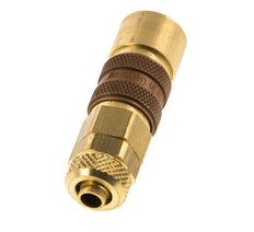Messing DN 5 Braun Luftkupplungsmuffe 6x8 mm Überwurfmutter