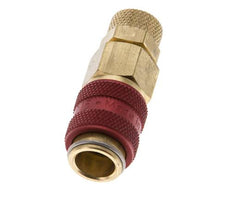 Messing DN 5 Rot Luftkupplungsmuffe 4x6 mm Überwurfmutter