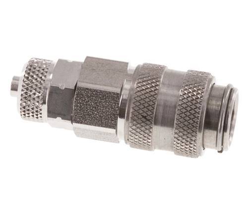 Edelstahl 316L DN 5 Luftkupplungsmuffe 4x6 mm Überwurfmutter