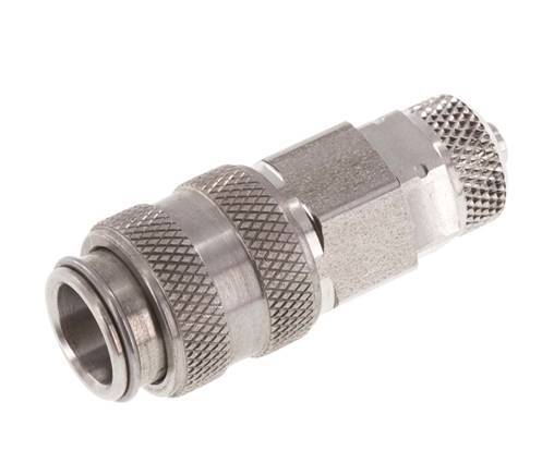 Edelstahl 316L DN 5 Luftkupplungsmuffe 4x6 mm Überwurfmutter