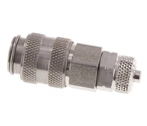 Edelstahl 316L DN 5 Luftkupplungsmuffe 4x6 mm Überwurfmutter
