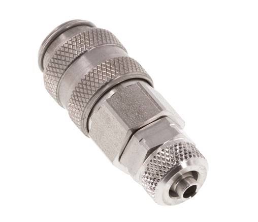 Edelstahl 316L DN 5 Luftkupplungsmuffe 4x6 mm Überwurfmutter