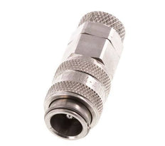 Edelstahl 316L DN 5 Luftkupplungsmuffe 6x8 mm Überwurfmutter Doppelabsperrung