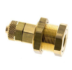 Messing DN 5 Luftkupplungsmuffe 6x8 mm Überwurfmutter Bulkhead Pull-Off
