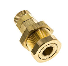Messing DN 5 Luftkupplungsmuffe 6x8 mm Überwurfmutter Bulkhead Pull-Off