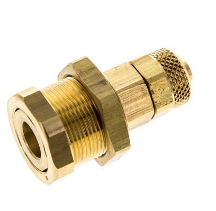 Messing DN 5 Luftkupplungsmuffe 6x8 mm Überwurfmutter Bulkhead Pull-Off