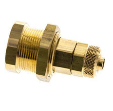 Messing DN 5 Luftkupplungsmuffe 6x8 mm Überwurfmutter Bulkhead Pull-Off
