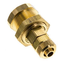 Messing DN 5 Luftkupplungsmuffe 6x8 mm Überwurfmutter Bulkhead Pull-Off
