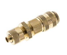 Messing DN 5 Luftkupplung Muffe 6x8 mm Überwurfmutter Bulkhead Pull-Off Double Shut-Off