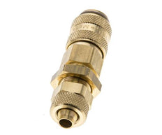 Messing DN 5 Luftkupplung Muffe 6x8 mm Überwurfmutter Bulkhead Pull-Off Double Shut-Off