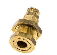 Messing DN 5 Luftkupplung Muffe 4x6 mm Überwurfmutter Bulkhead Pull-Off Double Shut-Off