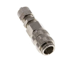 Messing vernickelt DN 5 Luftkupplungsmuffe 4x6 mm Überwurfmutter Bulkhead