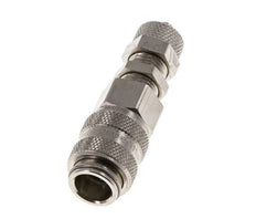 Nickel-plated Brass DN 5 Air Coupling Socket 4x6 mm Union Nut Bulkhead