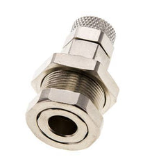 Messing vernickelt DN 5 Luftkupplungsmuffe 6x8 mm Überwurfmutter Bulkhead Pull-Off