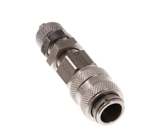 Edelstahl DN 5 Luftkupplung Muffe 4x6 mm Überwurfmutter Bulkhead