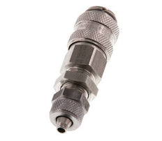 Edelstahl DN 5 Luftkupplung Muffe 4x6 mm Überwurfmutter Bulkhead