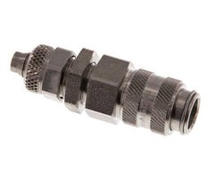 Edelstahl DN 5 Luftkupplung Muffe 6x8 mm Überwurfmutter Bulkhead