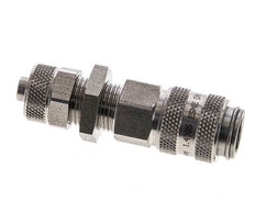 Edelstahl DN 5 Luftkupplung Muffe 6x8 mm Überwurfmutter Bulkhead
