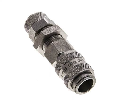 Edelstahl DN 5 Luftkupplung Muffe 6x8 mm Überwurfmutter Bulkhead