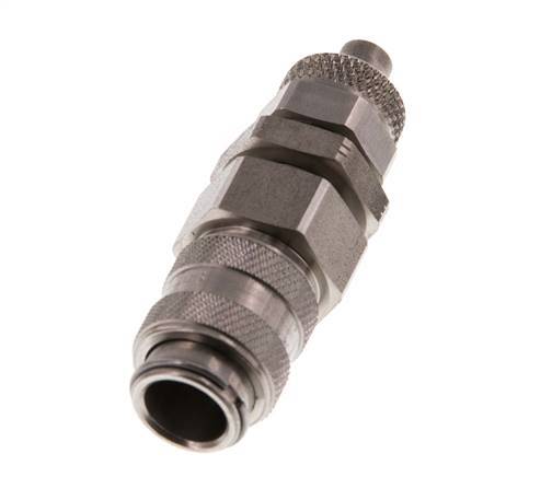 Edelstahl DN 5 Luftkupplung Muffe 6x8 mm Überwurfmutter Bulkhead