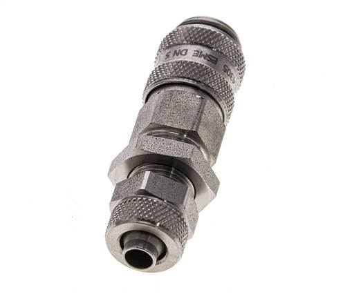 Edelstahl DN 5 Luftkupplung Muffe 6x8 mm Überwurfmutter Bulkhead