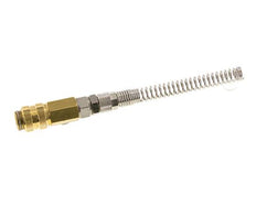 Messing DN 5 Luftkupplungsmuffe 4x6 mm Überwurfmutter Biegeschutz drehbar