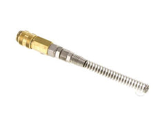 Messing DN 5 Luftkupplungsmuffe 4x6 mm Überwurfmutter Biegeschutz drehbar