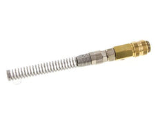 Messing DN 5 Luftkupplungsmuffe 6x8 mm Überwurfmutter Biegeschutz drehbar