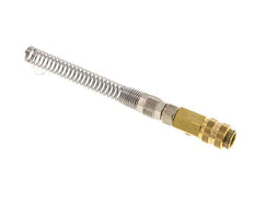 Messing DN 5 Luftkupplungsmuffe 6x8 mm Überwurfmutter Biegeschutz drehbar