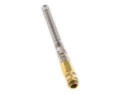 Messing DN 5 Luftkupplungsmuffe 6x8 mm Überwurfmutter Biegeschutz drehbar