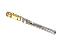 Messing DN 5 Luftkupplungsmuffe 6x8 mm Überwurfmutter Biegeschutz drehbar