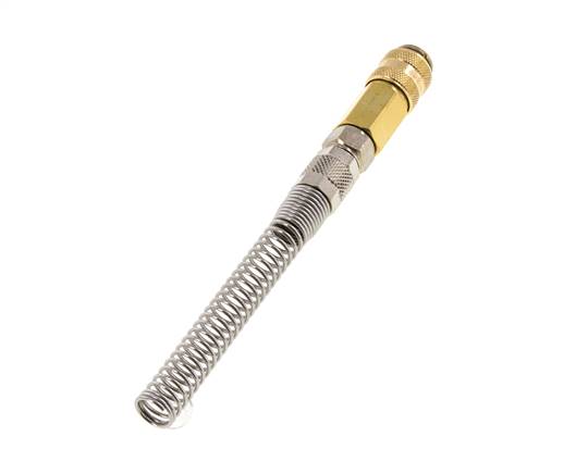 Messing DN 5 Luftkupplungsmuffe 6x8 mm Überwurfmutter Biegeschutz drehbar