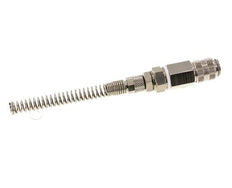 Messing vernickelt DN 5 Luftkupplungsmuffe 4x6 mm Überwurfmutter Biegeschutz drehbar