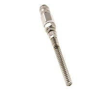 Messing vernickelt DN 5 Luftkupplungsmuffe 4x6 mm Überwurfmutter Biegeschutz drehbar