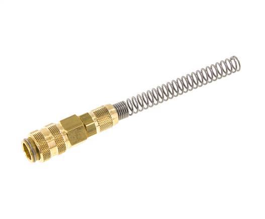 Brass DN 5 Air Coupling Socket 4x6 mm Union Nut Bend-Protect