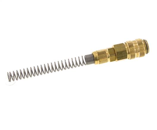 Messing DN 5 Luftkupplungsmuffe 4x6 mm Überwurfmutter Biegeschutz Doppelabsperrung