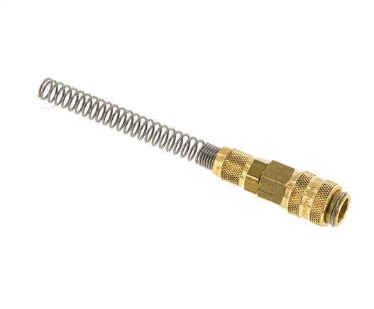 Messing DN 5 Luftkupplungsmuffe 4x6 mm Überwurfmutter Biegeschutz Doppelabsperrung