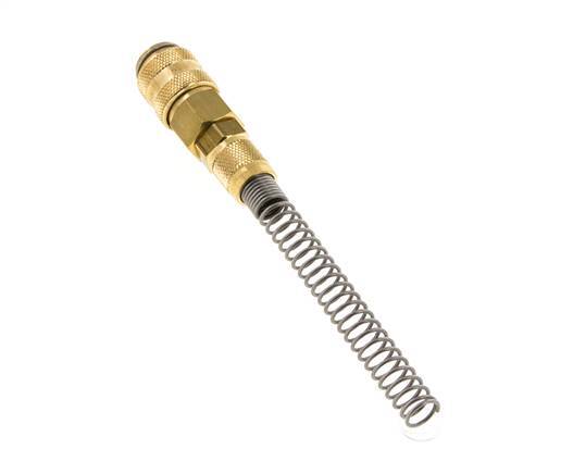 Messing DN 5 Luftkupplungsmuffe 4x6 mm Überwurfmutter Biegeschutz Doppelabsperrung