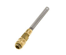 Messing DN 5 Luftkupplungsmuffe 4x6 mm Überwurfmutter Biegeschutz Doppelabsperrung
