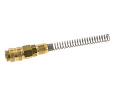 Messing DN 5 Luftkupplungsmuffe 4x6 mm Überwurfmutter Biegeschutz Doppelabsperrung