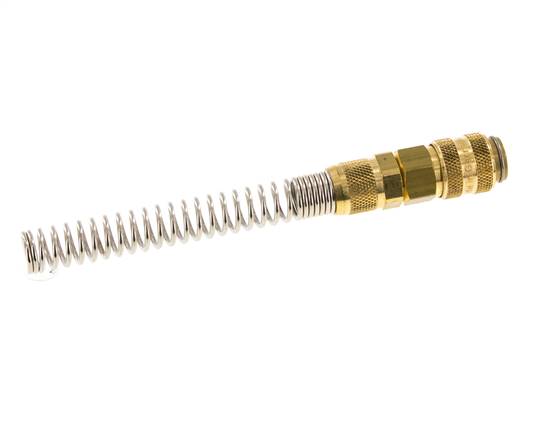 Messing DN 5 Luftkupplungsmuffe 6x8 mm Überwurfmutter Biegeschutz Doppelabsperrung