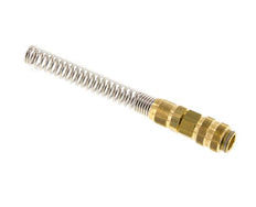 Messing DN 5 Luftkupplungsmuffe 6x8 mm Überwurfmutter Biegeschutz Doppelabsperrung