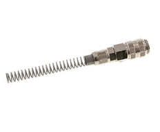 Messing vernickelt DN 5 Luftkupplungsmuffe 4x6 mm Überwurfmutter Biegeschutz