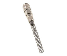 Messing vernickelt DN 5 Luftkupplungsmuffe 4x6 mm Überwurfmutter Biegeschutz