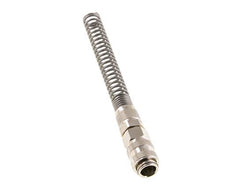 Messing vernickelt DN 5 Luftkupplungsmuffe 6x8 mm Überwurfmutter Biegeschutz