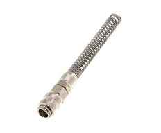 Messing vernickelt DN 5 Luftkupplungsmuffe 6x8 mm Überwurfmutter Biegeschutz