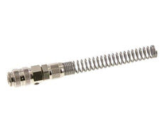Messing vernickelt DN 5 Luftkupplungsmuffe 6x8 mm Überwurfmutter Biegeschutz