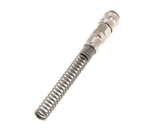 Messing vernickelt DN 5 Luftkupplungsmuffe 6x8 mm Überwurfmutter Biegeschutz